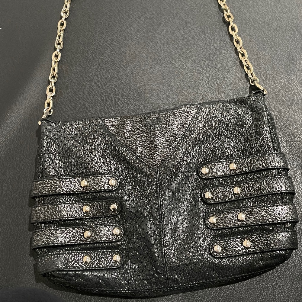 Jimmy Choo Small Blythe Black Leather Shoulder Bag - Picture 12 of 14